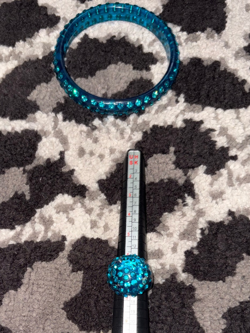 Bling statement ring and bangle.